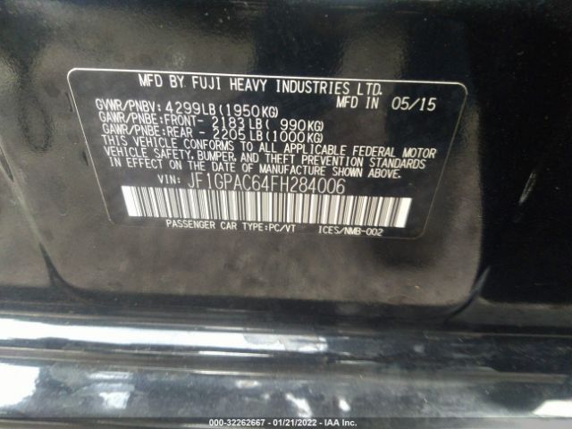 Photo 8 VIN: JF1GPAC64FH284006 - SUBARU IMPREZA WAGON 