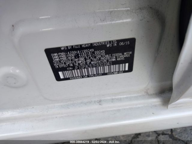 Photo 8 VIN: JF1GPAC67F8303941 - SUBARU IMPREZA 