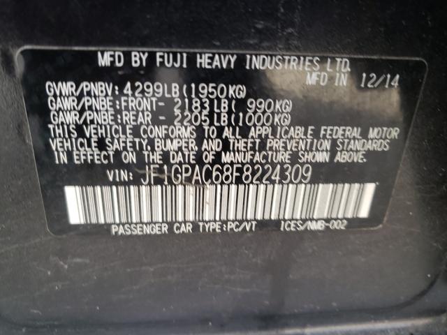 Photo 9 VIN: JF1GPAC68F8224309 - SUBARU IMPREZA PR 