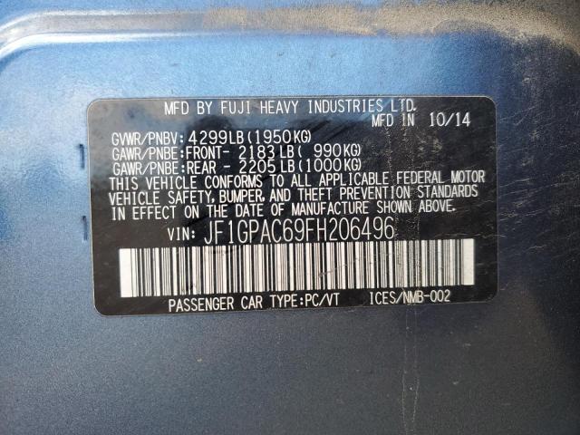 Photo 11 VIN: JF1GPAC69FH206496 - SUBARU IMPREZA PR 