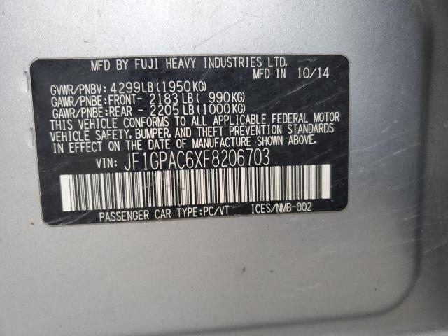 Photo 12 VIN: JF1GPAC6XF8206703 - SUBARU IMPREZA 