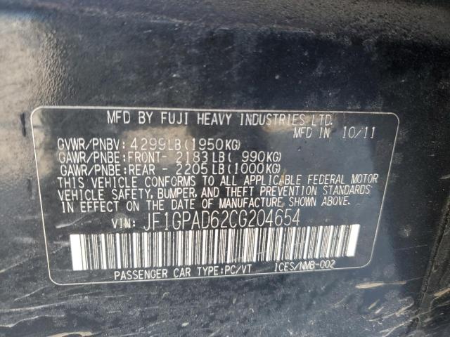 Photo 11 VIN: JF1GPAD62CG204654 - SUBARU IMPREZA 