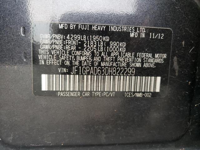 Photo 11 VIN: JF1GPAD63DH822299 - SUBARU IMPREZA 