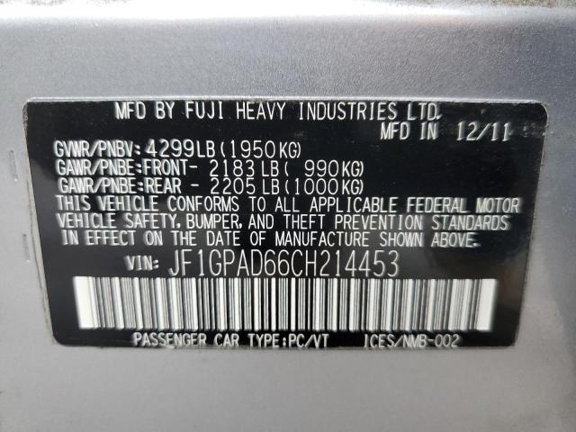 Photo 13 VIN: JF1GPAD66CH214453 - SUBARU IMPREZA PR 