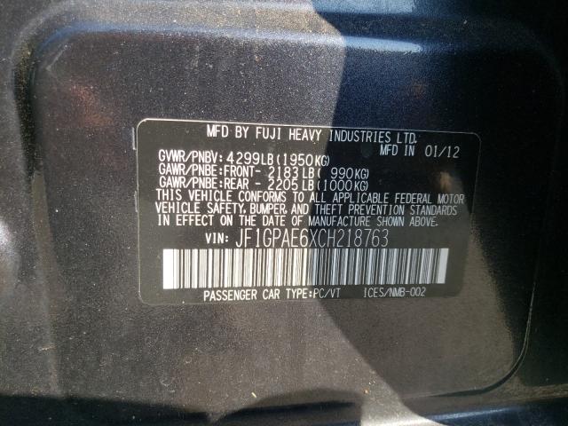 Photo 9 VIN: JF1GPAE6XCH218763 - SUBARU IMPREZA PR 