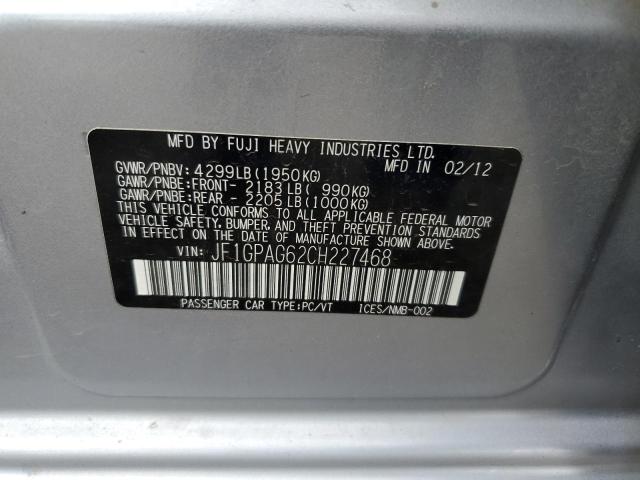 Photo 11 VIN: JF1GPAG62CH227468 - SUBARU IMPREZA LI 