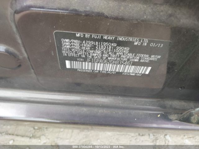 Photo 8 VIN: JF1GPAG62DH835461 - SUBARU IMPREZA 