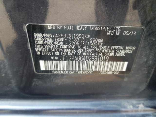 Photo 9 VIN: JF1GPAG64D2881019 - SUBARU IMPREZA LI 