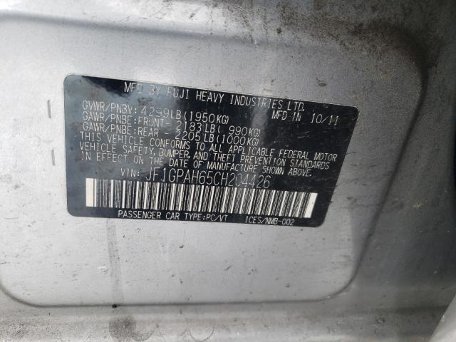 Photo 9 VIN: JF1GPAH65CH204426 - SUBARU IMPREZA LI 