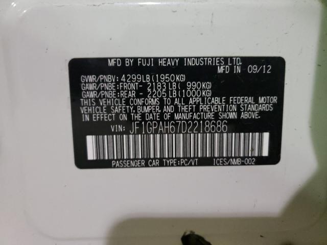 Photo 9 VIN: JF1GPAH67D2218686 - SUBARU IMPREZA LI 