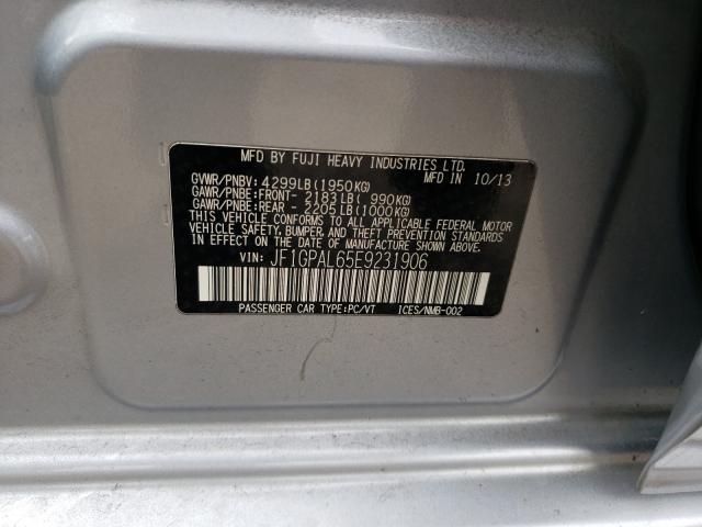 Photo 9 VIN: JF1GPAL65E9231906 - SUBARU IMPREZA SP 