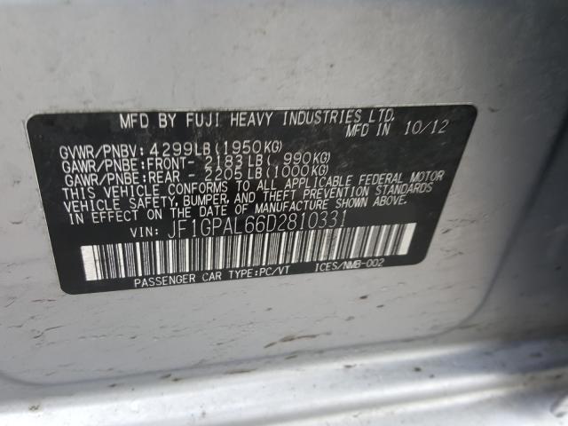 Photo 9 VIN: JF1GPAL66D2810331 - SUBARU IMPREZA SP 