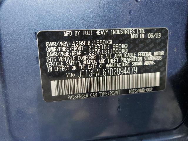 Photo 12 VIN: JF1GPAL67D2894479 - SUBARU IMPREZA 