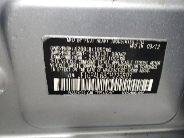 Photo 11 VIN: JF1GPAL68CH229893 - SUBARU IMPREZA 