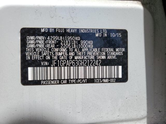 Photo 11 VIN: JF1GPAP63GH212242 - SUBARU IMPREZA 