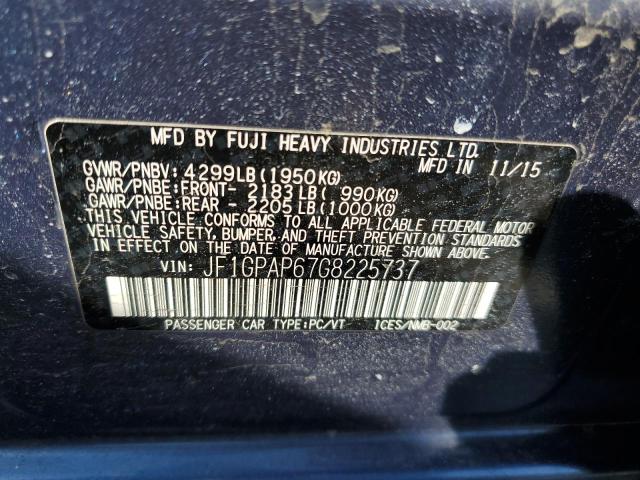 Photo 12 VIN: JF1GPAP67G8225737 - SUBARU IMPREZA SP 