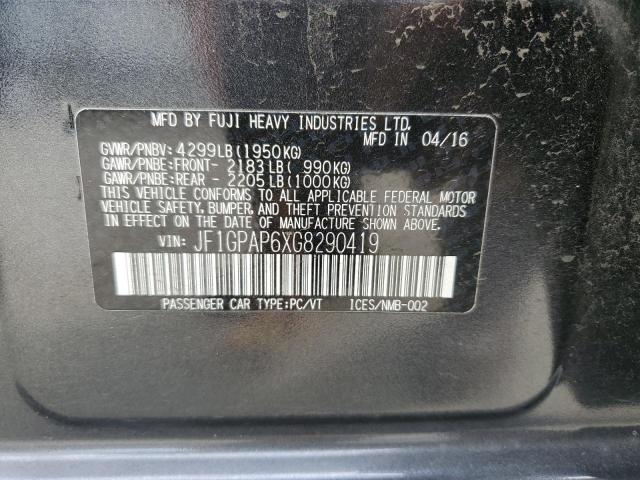 Photo 11 VIN: JF1GPAP6XG8290419 - SUBARU IMPREZA 