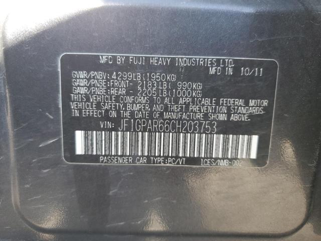 Photo 11 VIN: JF1GPAR66CH203753 - SUBARU IMPREZA 