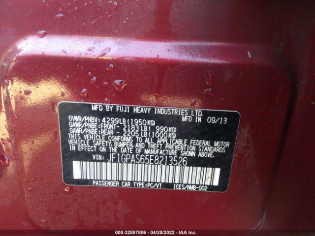 Photo 8 VIN: JF1GPAS65E8213526 - SUBARU IMPREZA WAGON 