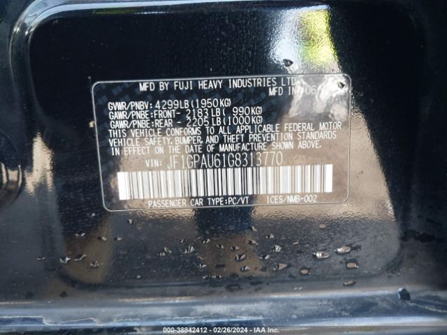 Photo 8 VIN: JF1GPAU61G8313770 - SUBARU IMPREZA 