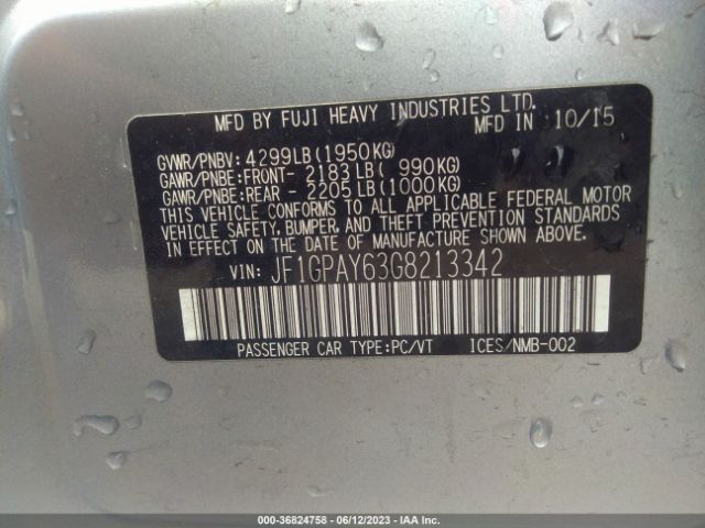 Photo 8 VIN: JF1GPAY63G8213342 - SUBARU IMPREZA 