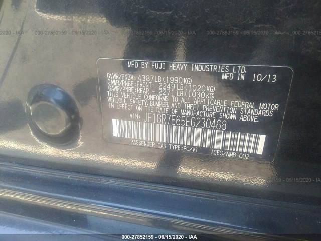 Photo 8 VIN: JF1GR7E65EG230468 - SUBARU IMPREZA WAGON WRX 