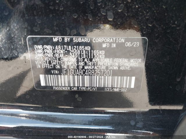 Photo 8 VIN: JF1GUABC4R8257201 - SUBARU IMPREZA 