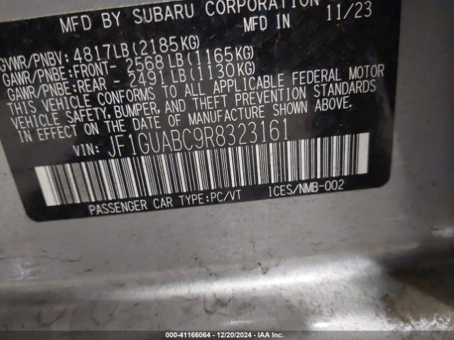 Photo 8 VIN: JF1GUABC9R8323161 - SUBARU IMPREZA 