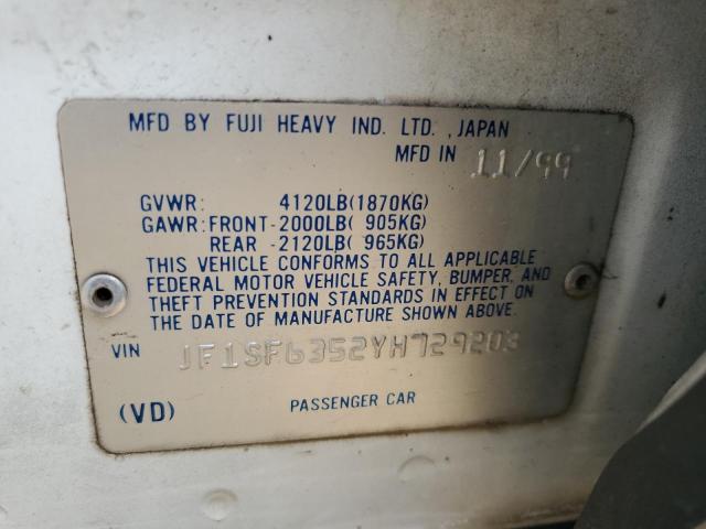 Photo 12 VIN: JF1SF6352YH729203 - SUBARU FORESTER 