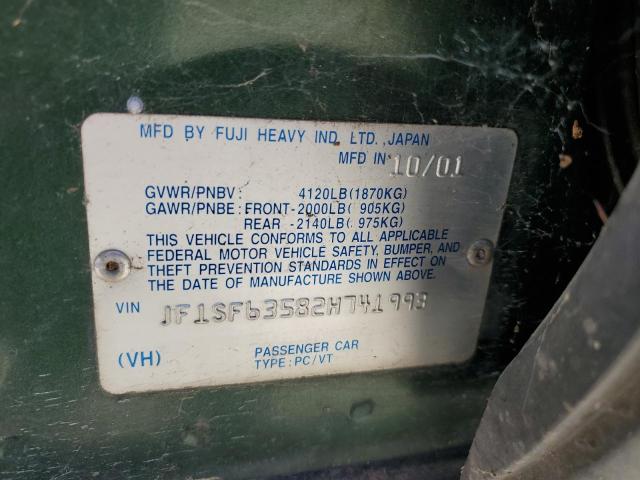 Photo 11 VIN: JF1SF63582H741993 - SUBARU FORESTER L 