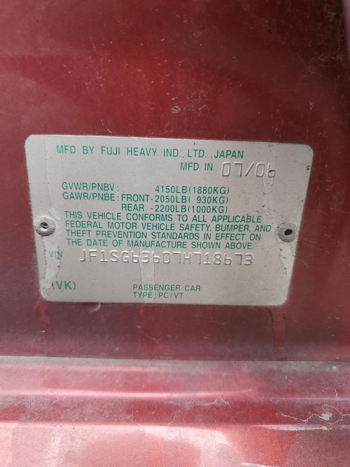 Photo 12 VIN: JF1SG63607H718673 - SUBARU FORESTER 