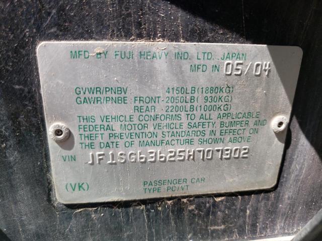 Photo 11 VIN: JF1SG63625H707302 - SUBARU FORESTER 2 