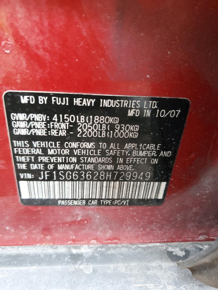 Photo 12 VIN: JF1SG63628H729949 - SUBARU FORESTER 