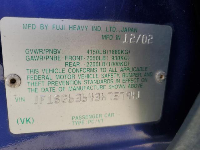 Photo 11 VIN: JF1SG63643H757941 - SUBARU FORESTER 2 