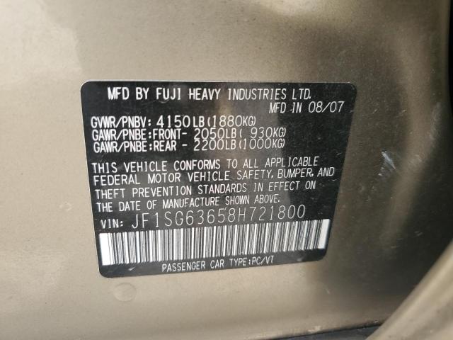 Photo 12 VIN: JF1SG63658H721800 - SUBARU FORESTER 