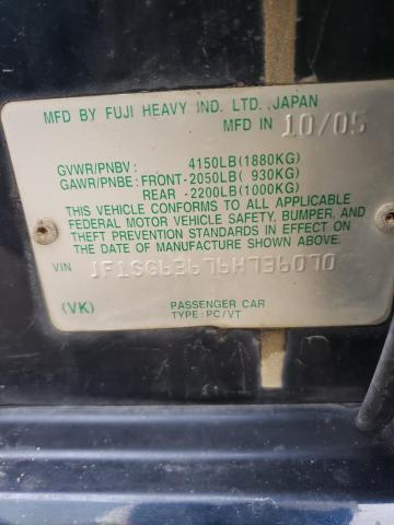 Photo 9 VIN: JF1SG63676H736070 - SUBARU FORESTER 2 