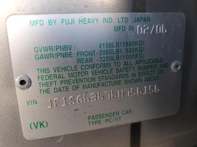 Photo 12 VIN: JF1SG63676H756156 - SUBARU FORESTER 2 