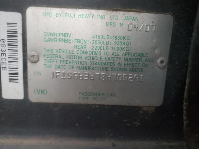 Photo 12 VIN: JF1SG63678H705291 - SUBARU FORESTER 2 