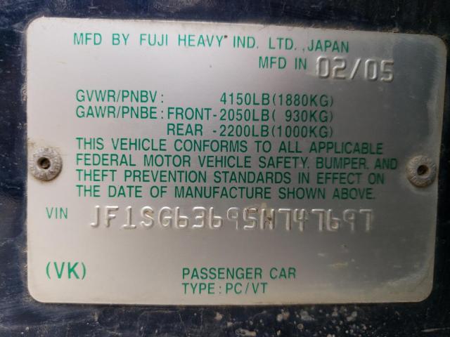 Photo 12 VIN: JF1SG63695H747697 - SUBARU FORESTER 