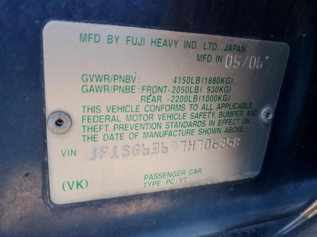 Photo 11 VIN: JF1SG63697H706358 - SUBARU FORESTER 