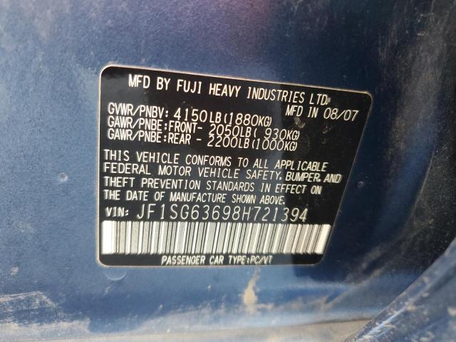 Photo 13 VIN: JF1SG63698H721394 - SUBARU FORESTER 2 