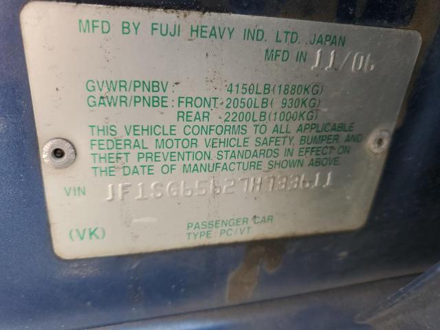 Photo 11 VIN: JF1SG65627H733611 - SUBARU FORESTER 