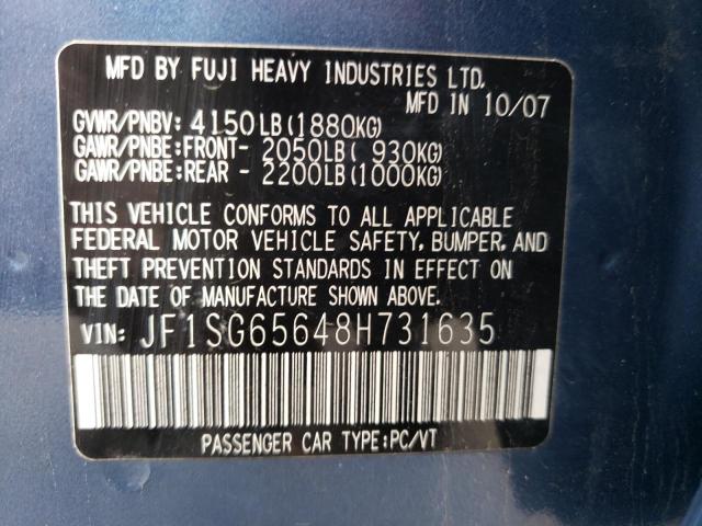 Photo 12 VIN: JF1SG65648H731635 - SUBARU FORESTER 