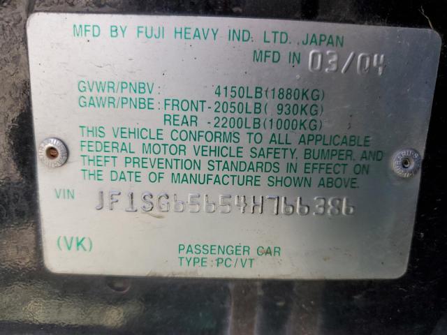 Photo 11 VIN: JF1SG65654H766386 - SUBARU FORESTER 2 