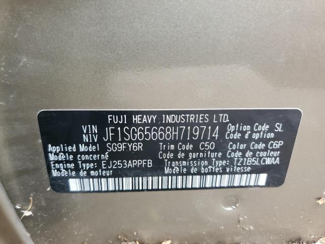 Photo 11 VIN: JF1SG65668H719714 - SUBARU FORESTER 2 