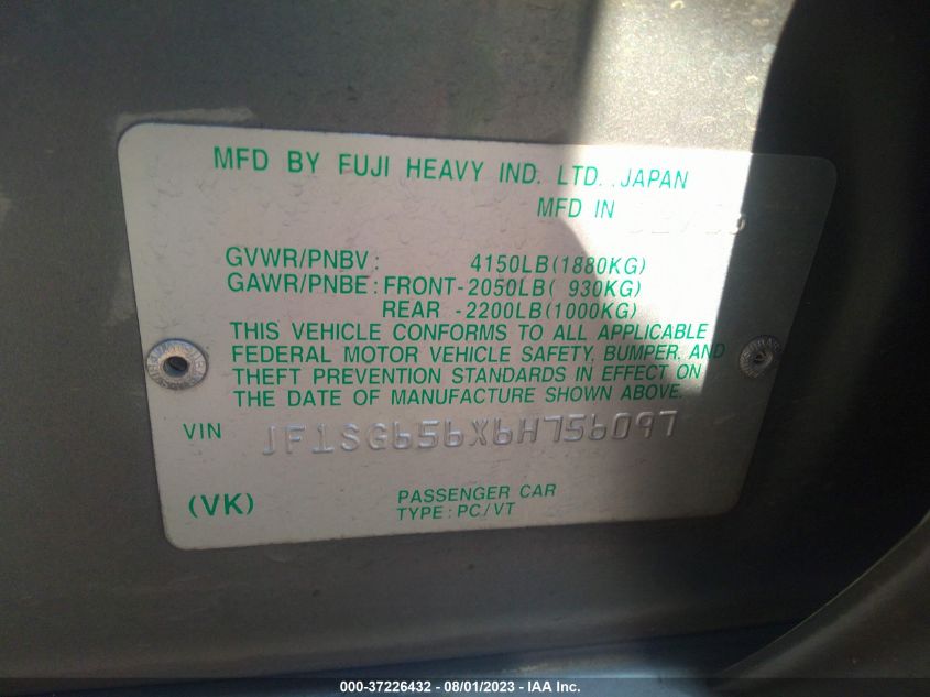 Photo 8 VIN: JF1SG656X6H756097 - SUBARU FORESTER 