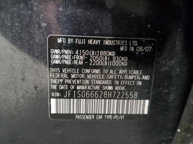 Photo 11 VIN: JF1SG66628H722558 - SUBARU FORESTER 