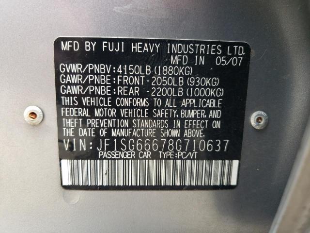 Photo 12 VIN: JF1SG66678G710637 - SUBARU FORESTER 