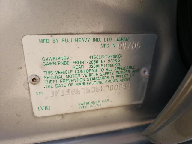 Photo 12 VIN: JF1SG67606H700859 - SUBARU FORESTER 2 