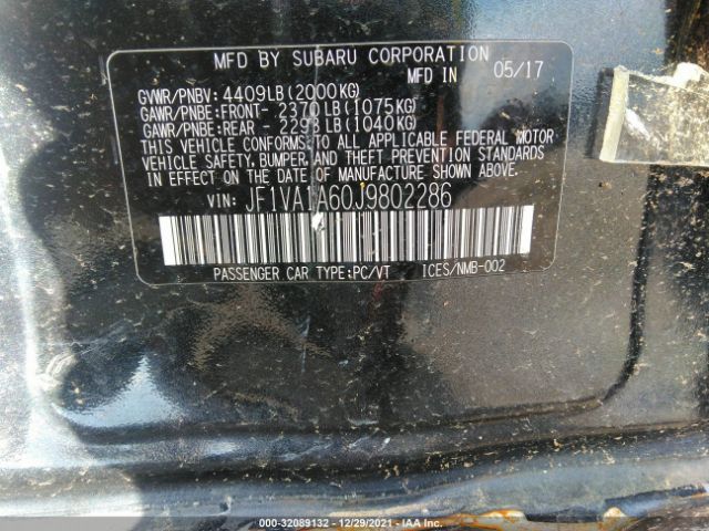 Photo 8 VIN: JF1VA1A60J9802286 - SUBARU WRX 